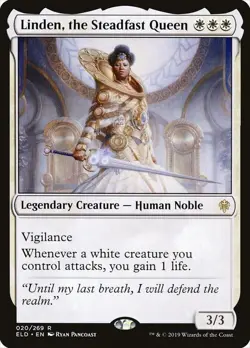 Linden, the Steadfast Queen 20 Throne of Eldraine Magic: The Gathering Foil NM/M - Image 1