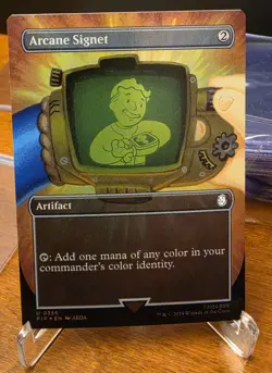 Arcane Signet Borderless Foil Artifact Uncommon Universes Beyond Fallout MTG - Image 2