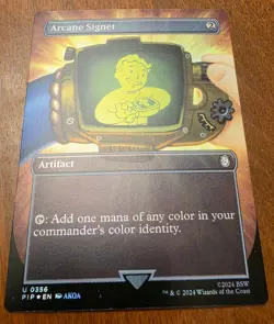 Arcane Signet Borderless Foil Artifact Uncommon Universes Beyond Fallout MTG - Image 4