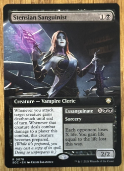 MTG Secrets Of Strixhaven Commander, Stensian Sanguinist - Extended Art - Image 1