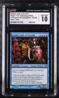 AZAMI, LADY OF SCROLLS Champions of Kamigawa Foil Rare CGC 10 MTG - Image 1