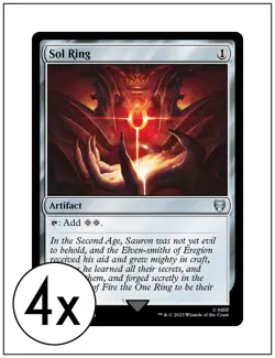 4x Sol Ring, Lord of the Rings Commander, Magic, MTG NM - Image 1