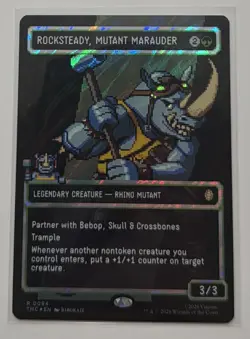 MTG-Rocksteady, Mutant Marauder (8-Bit) (Pixel) Borderless Surge Foil 0094 TMNT - Image 1