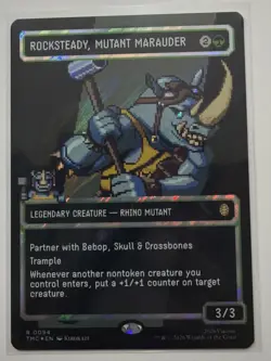MTG-Rocksteady, Mutant Marauder (8-Bit) (Pixel) Borderless Surge Foil 0094 TMNT - Image 2
