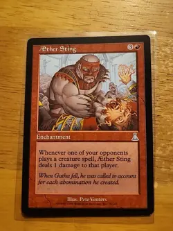 Aether Sting - Urza's Destiny - MTG Magic - Uncommon - Red Enchantment - Image 1