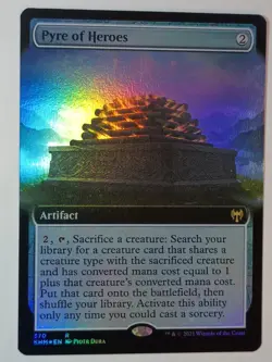 Pyre of Heroes x1 Foil Extended Art KHM Kaldheim MTG Magic the Gathering - Image 1