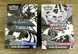Pokemon Black Bolt and White Flare Booster Bundle Set of 2 FACTORY SEALED NEW - Image 1