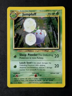 2000 Pokemon JUMPLUFF #7/111 Neo Genesis Unlimited Cosmos Holo Rare English - Image 1
