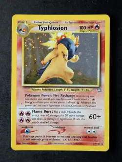 2000 Pokemon TYPHLOSION #17/111 Neo Genesis Cosmos Holo Rare English - Image 1