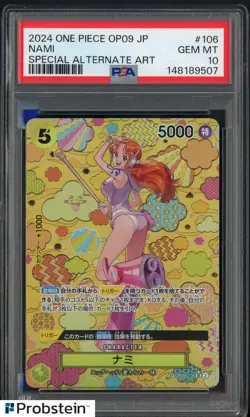 2024 One Piece OP09 Japanese Special Alternate Art #106 Nami PSA 10 GEM MINT - Image 1