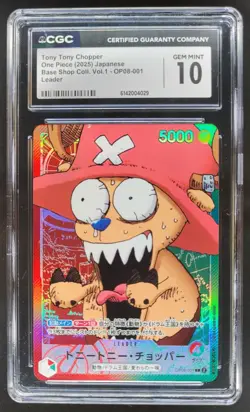 2025 ONE PIECE JP TONY TONY CHOPPER LEADER OP08-001 CGC 10 A PT - Image 1