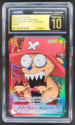 2025 ONE PIECE JP TONY TONY CHOPPER LEADER OP08-001 CGC 10 PRISTINE A PT - Image 1