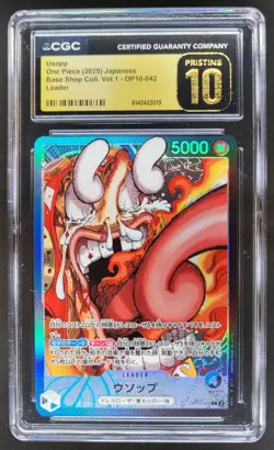 2025 ONE PIECE JP USOPP LEADER OP10-042 CGC 10 PRISTINE A PT - Image 1