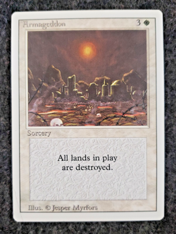 Armageddon Magic The Gathering Revised MTG LP Actual Card Photos...... (DS3D1K7) - Image 1