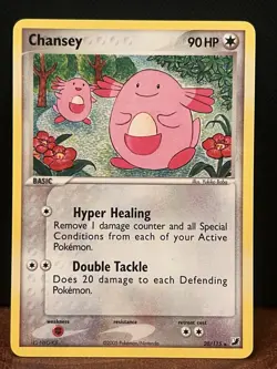 Chansey 20/115 2005 EX-Unseen Forces Pokemon Card Regular LP - Image 2