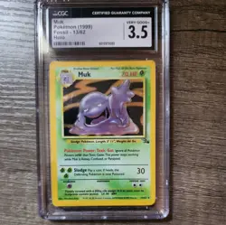 Pokemon Muk Fossil Unlimited #13/62 Holo CGC 3.5 Graded Card - Image 1