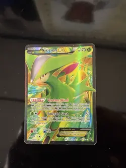 Pokemon TCG Virizion-EX Plasma Blast Holo Card Full Art Ultra Rare 96/101 - Image 1