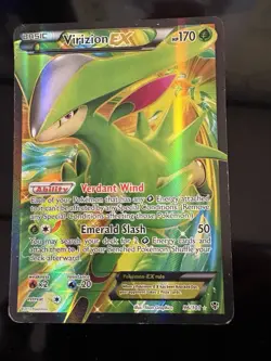 Pokemon TCG Virizion-EX Plasma Blast Holo Card Full Art Ultra Rare 96/101 - Image 2