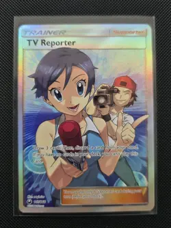 Pokemon TV Reporter, 167/168, Celestial Storm Set, Full Art Trainer Card - Image 1