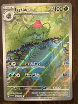 Ivysaur Pokemon Trading Card Game Card Stage 1 HP 100 Leech Seed Vine Whip - Image 1