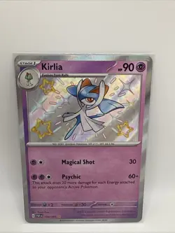Kirlia 154/091 Sv: Paldean Fates Baby Shiny Holo Rare Pokemon TCG Card NM - Image 1