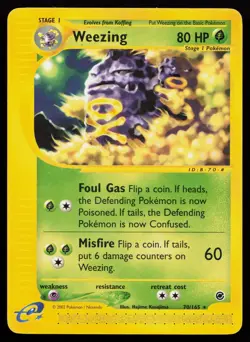 Weezing 70/165 Rare Expedition Non Holo Pokemon Card - Image 1