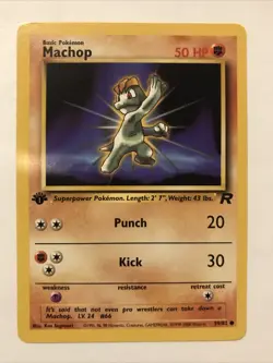 Pokemon TCG Team Rocket Machop 1st Edition 59/82 Card - Image 1