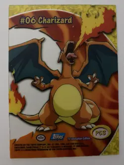 Charizard #06- Topps Pokemon PC3 TV Animation Clear Card - Image 2
