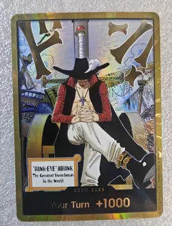 OP14 Gold DON!! Card Hawk Eye Mihawk The Azure Seas Seven One Piece CCG ENGLISH - Image 1