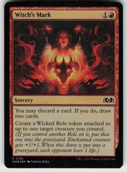 Witch's Mark Foil C Wilds of Eldraine 158 MTG - Image 1