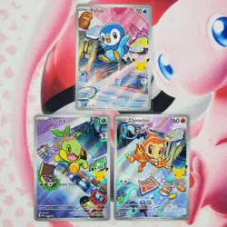 Piplup 042 + Chimchar 041 + Turtwig 040 - First Partner Pokemon Cards - #L689 - Image 1
