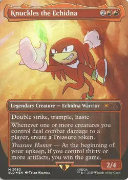 MTG Knuckles the Echidna (Rainbow Foil) (2082) Borderless Secret Lair: Sonic NM - Image 1
