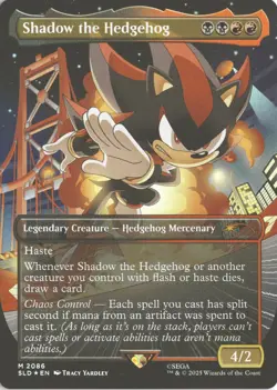 MTG Shadow the Hedgehog (Rainbow Foil) (2086) Borderless Secret Lair: Sonic NM - Image 1
