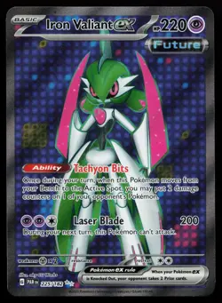 Iron Valiant ex 225/182 Ultra Rare SV04: Paradox Rift Pokemon Card - Image 1