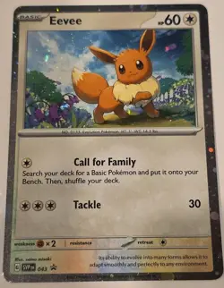 Swirl - Eevee - SVP043 - Pokemon Scarlet & Violet Promo Ultra Rare Holo Card - Image 1