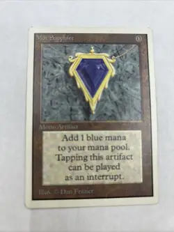 MTG Mox Sapphire Unlimited 1993 - Power Nine - Heavily Played HP Authentic - Image 2