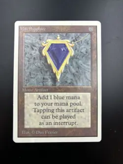 MTG Mox Sapphire Unlimited 1993 - Power Nine - Heavily Played HP Authentic - Image 4