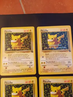 Pokemon NM 4x Ivy Pikachu No. 1 Promo Giocatori CORRECTED LPP collecting Stamp - Image 2