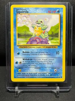 Squirtle 63/102 Pokemon 1999 Unlimited Base Set LP - Image 1