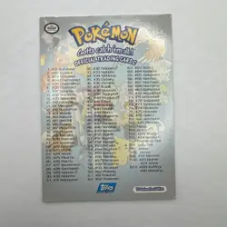 Pokemon Topps Movie Animation Edition Blue Logo Checklist - Image 2