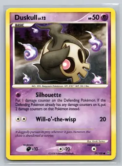 Duskull 59/100 Stormfront Basic Psychic-Type Requiem Ghost Pokemon TCG 2008 - Image 1