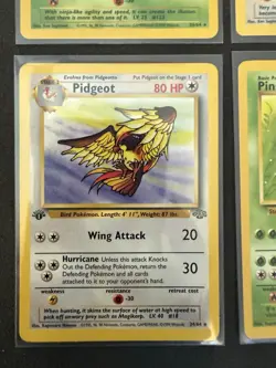 Pokemon Lot 4 WOTC Jungle Base Scyther Snorlax 1st Ed Pidgeot Pinsir - Image 4