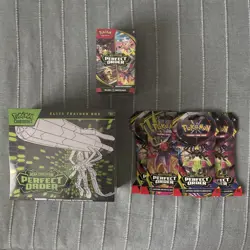 Pokemon TCG: Perfect Order ETB, Booster Bundle, + 4x Packs SEALED SHIPS ASAP - Image 1
