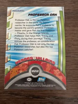 2000 Topps Pokemon TV #HV12 Professor Oak Animation Series 3 - Image 2