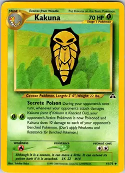 Kakuna 41/75 Neo Discovery Pokemon TCG MP Unlimited - Image 1