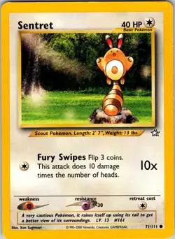 Sentret 071/111 Neo Genesis Pokemon TCG MP Unlimited - Image 1