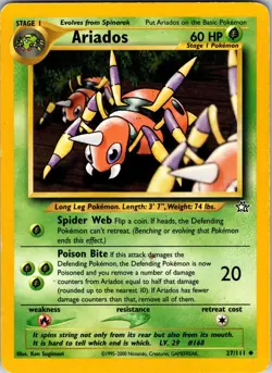 Ariados 027/111 Neo Genesis Pokemon MP Unlimited - Image 1