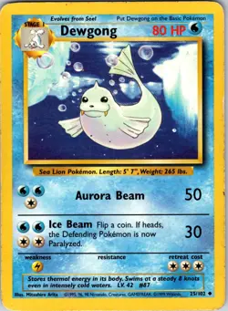 Dewgong 025/102 Base Set Pokemon MP Normal - Image 1
