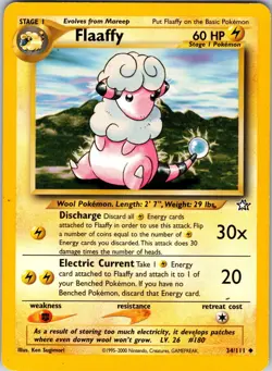 Flaaffy 034/111 Neo Genesis Pokemon MP Unlimited - Image 1