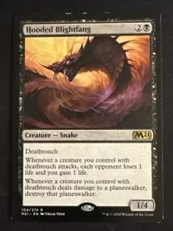 1x Hooded Blightfang (104) Core Set 2021 M21 LP MTG Magic the Gathering x1 MKE - Image 1